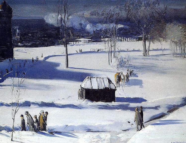 George Wesley Bellows Blue Snow the Battery France oil painting art